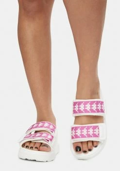Kappa Pink 222 Banda Aster Logo Slides Sandals