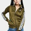 Kappa Outerwear Olive 222 Banda Wanniston Slim Track Jacket