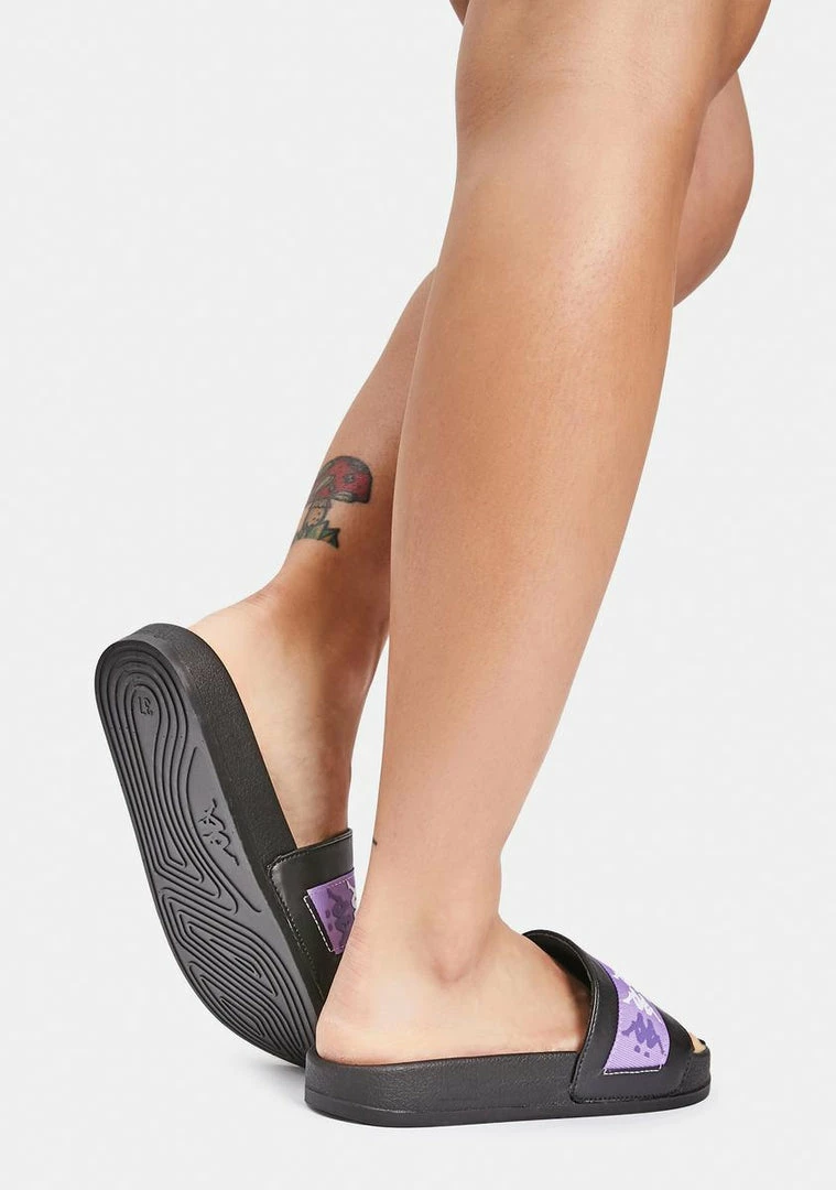 Brand new π Kappa Black Lilac Authentic Adam 15 Slides π©΄ Sandals π 6 Kappa Black Lilac Authentic Adam 15 Slides Sandals