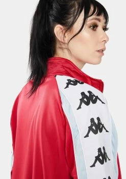 Best Sale π Kappa Outerwear Red Cyclamen 222 Banda 10 Anay Track Jacket π 9 Kappa Outerwear Red Cyclamen 222 Banda 10 Anay Track Jacket
