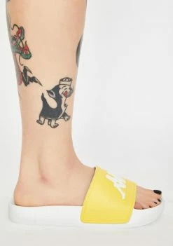 Kappa Light Yellow Authentic Adam 2 Slides