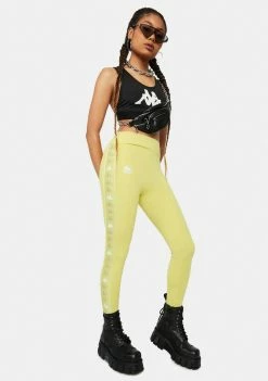 Cheap π₯° Kappa Yellow Lime 222 Banda Bartes Sport Leggings βοΈ 7 Kappa Yellow Lime 222 Banda Bartes Sport Leggings