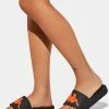 Kappa Black Orange Authentic Caius 2 Slides Sandals