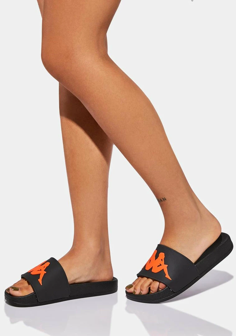 Buy β€οΈ Kappa Black Orange Authentic Caius 2 Slides π©΄ Sandals π 3 Kappa Black Orange Authentic Caius 2 Slides Sandals