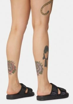 Kappa Black & Dark Gray 222 Banda Aster Logo Slides