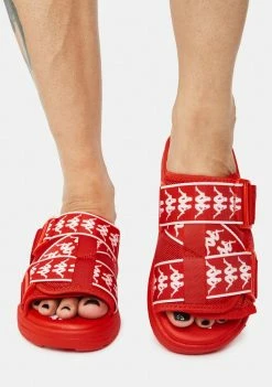 Kappa Sandals Red 222 Banda Mitel 1 Slides