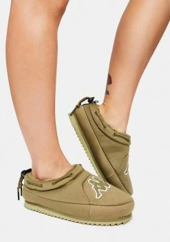 Deals π€© Kappa Olive Logo Tasin π Sneaker Mules Flats π 8 Kappa Olive Logo Tasin Sneaker Mules Flats