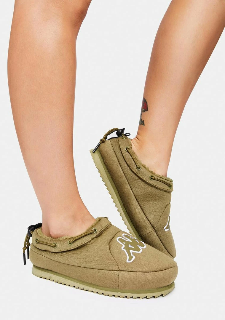 Deals π€© Kappa Olive Logo Tasin π Sneaker Mules Flats π 5 Kappa Olive Logo Tasin Sneaker Mules Flats