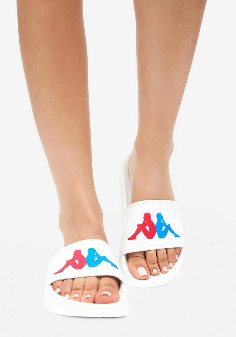 Discount βοΈ Kappa White Authentic Adam 4 Slides π©΄ Sandals π 4 Kappa White Authentic Adam 4 Slides Sandals