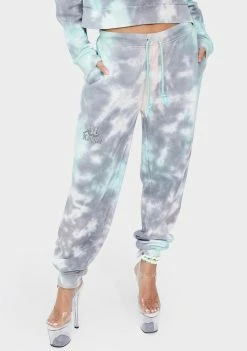 Kappa Bottoms Blue Authentic Camda Tie Dye Sweatpants
