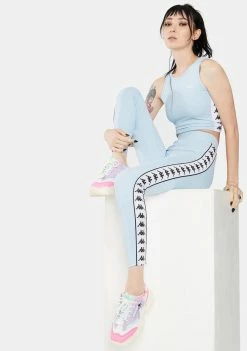 Kappa Blue 222 Banda Barrio Leggings Active