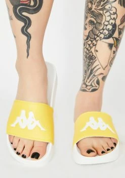Kappa Light Yellow Authentic Adam 2 Slides