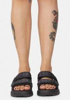 Kappa Black & Dark Gray 222 Banda Aster Logo Slides