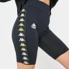 Kappa Sporty Biker Shorts Black Yellow 222 Banda Utuado Bike Shorts