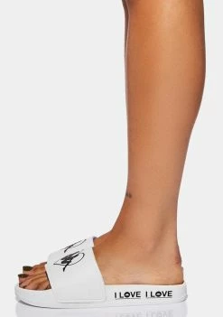 Kappa White Authentic Aasiaat 1 Slide Sandals