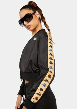 Kappa Black 222 Banda Osbar Track Jacket Outerwear