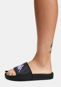 Kappa Black Lilac Authentic Adam 2 Slide Sandals