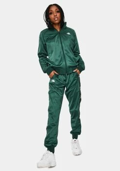 Kappa Green 222 Banda Wrastory Logo Joggers Bottoms
