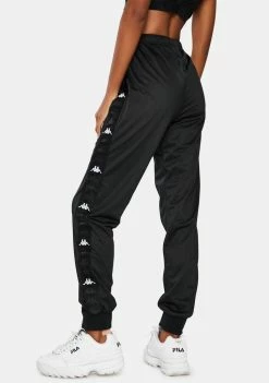 Kappa Black 222 Banda Wrastory Logo Joggers