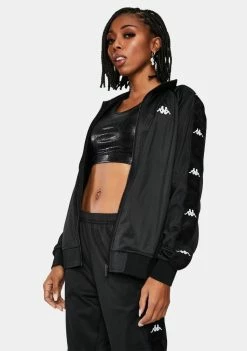 Kappa Black 222 Banda Blaston Track Jacket Outerwear