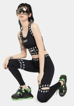 Kappa Black 222 Banda Doshy Leggings Active