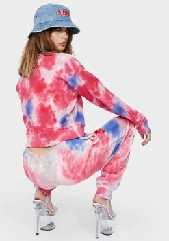 Kappa Pink Authentic Galz Tie Dye Sweatshirt
