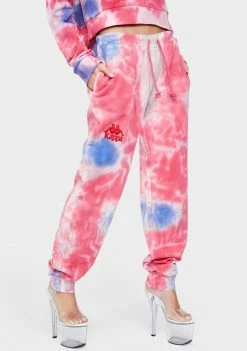 Kappa Pink Authentic Camda Tie Dye Sweatpants Bottoms