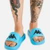 Kappa Teal Blue Authentic Adam 2 Slide Sandals