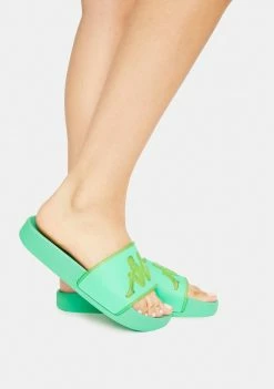 Kappa Green Ash Authentic Aqua 1 Slide Sandals