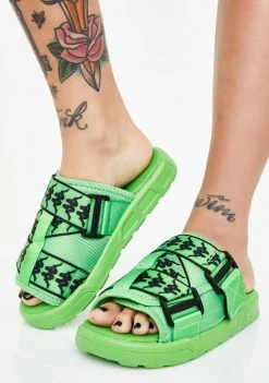 Kappa Sandals Green 222 Banda Mitel 1 Slides