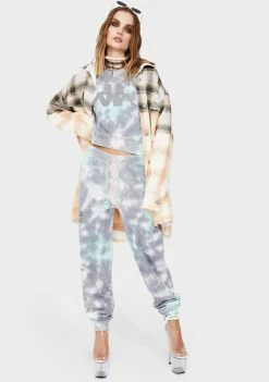 Kappa Bottoms Blue Authentic Camda Tie Dye Sweatpants