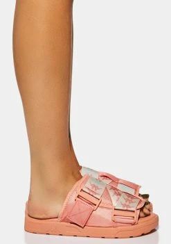 Kappa Pink Dusty Green 222 Banda Mitel 7 Slides Sandals