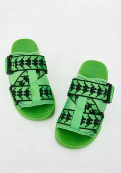 Kappa Sandals Green 222 Banda Mitel 1 Slides
