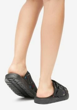 Kappa Black 222 Banda Degana Slides Sandals