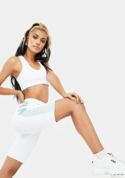 Kappa White 222 Banda Cicles Biker Shorts Active