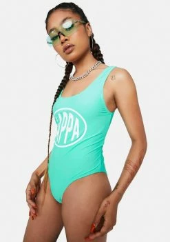 Kappa Green Spring White Authentic Pop Ekinaz Bodysuit Tops