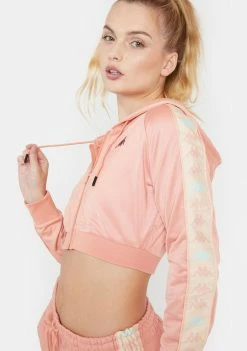 Kappa Tops Coral 222 Banda Fenoarivo Crop Jacket