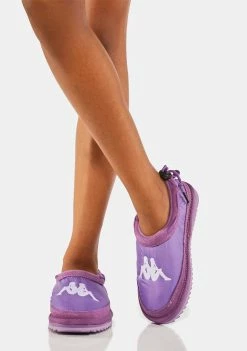 Kappa Flats Purple Authentic Mule 3 Slippers