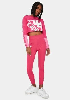 Buy π Kappa Active Pink 222 Banda Baloys Long Sleeve Crop Top βοΈ 8 Kappa Active Pink 222 Banda Baloys Long Sleeve Crop Top