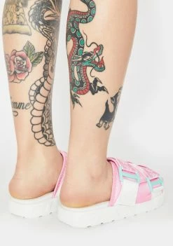 Kappa Sandals Pink 222 Banda Mitel 1 Slides