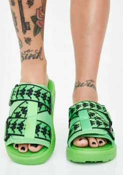 Kappa Sandals Green 222 Banda Mitel 1 Slides