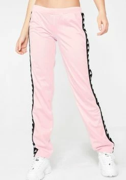 Kappa Pink 222 Banda Wastoria Alternating Trackpants Bottoms