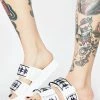 Kappa White 222 Banda Aster Logo Slides Sandals