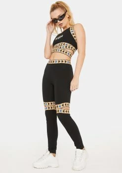 Kappa Active Blue Orange 222 Banda Ikongo Leggings