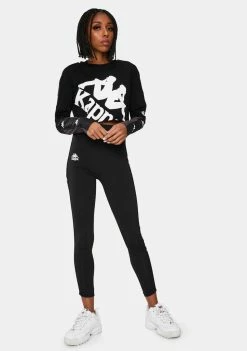 Kappa Active Black 222 Banda Bartes Sport Leggings