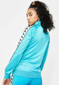 Kappa Blue 222 Banda Dolly Reflective Track Jacket