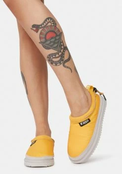 Kappa Flats Yellow & White 222 Banda Mules