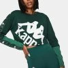 Kappa Green 222 Banda Baloys Long Sleeve Crop Top