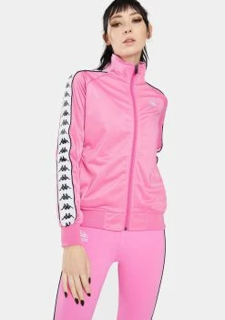 Kappa Fuchsia 222 Banda Wanniston Slim Track Jacket