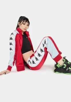 Kappa Red Cyclamen 222 Banda 10 Arsis Track Pants